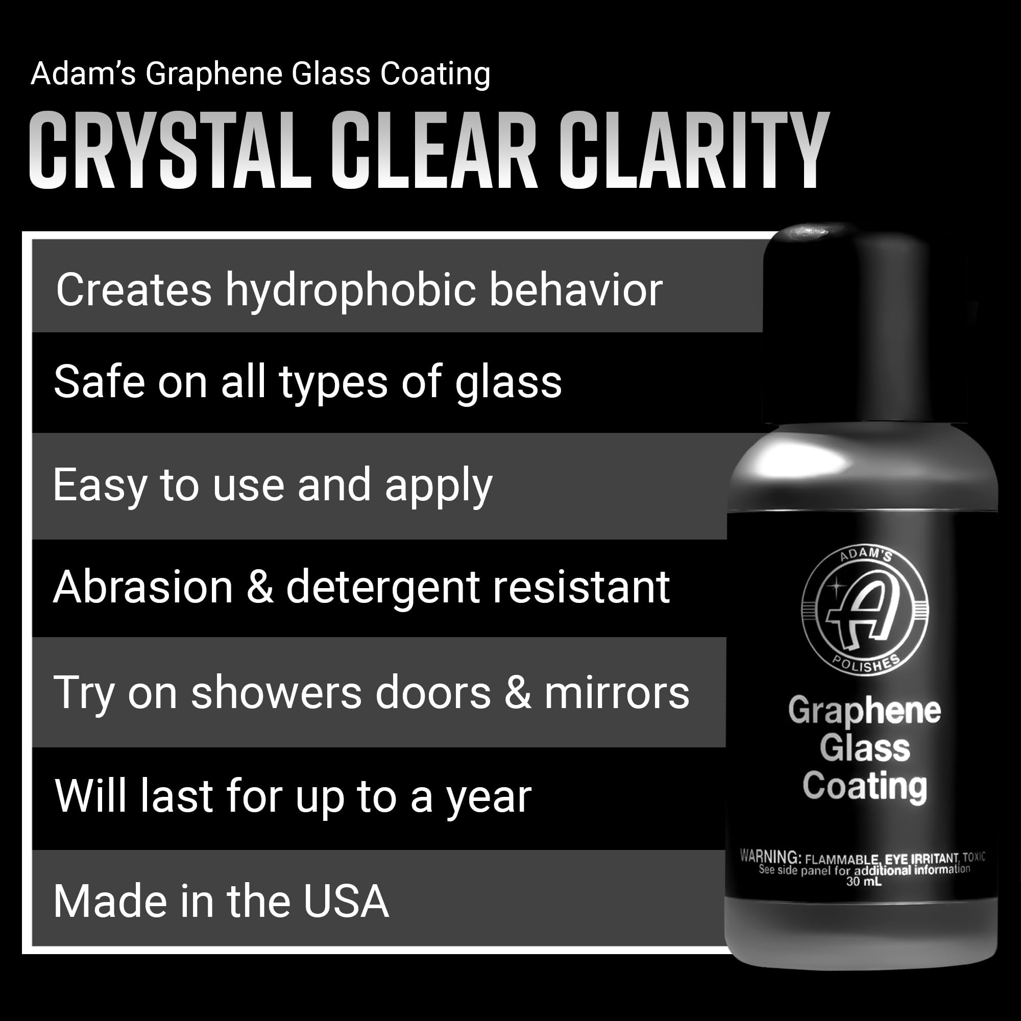 Amazon.com: Adam's Polishes Graphene Glass Coating (30ml